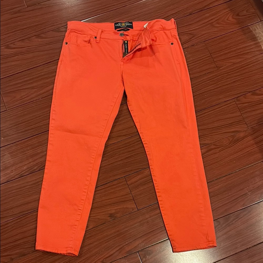 Lucky Brand Orange Ankle Cropped Jeans